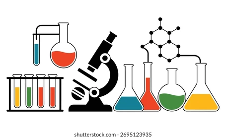 Science Lab Equipment Colorful Liquids 260nw 2695123935