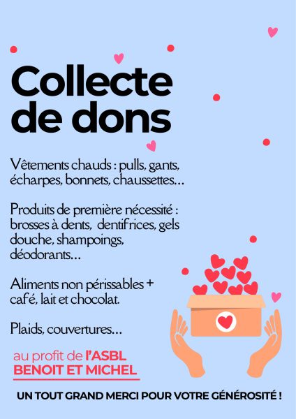 Affiche Événement Collecte De Dons Colorée